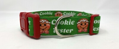 Cookie Tester Girl Christmas Dog Collar - image3